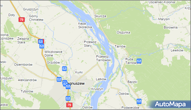 mapa Przewóz Tarnowski, Przewóz Tarnowski na mapie Targeo