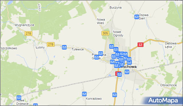 mapa Przyczyna Górna, Przyczyna Górna na mapie Targeo