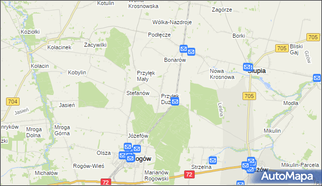 mapa Przyłęk Duży, Przyłęk Duży na mapie Targeo