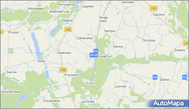 mapa Przysieczyn, Przysieczyn na mapie Targeo