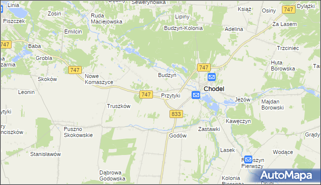 mapa Przytyki, Przytyki na mapie Targeo