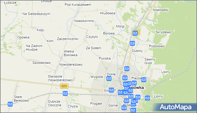 mapa Puciska, Puciska na mapie Targeo