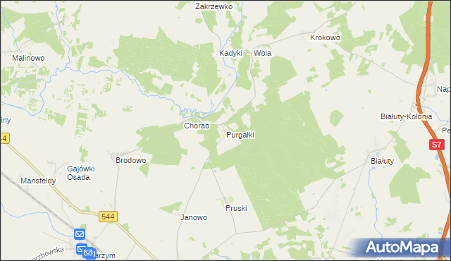 mapa Purgałki, Purgałki na mapie Targeo