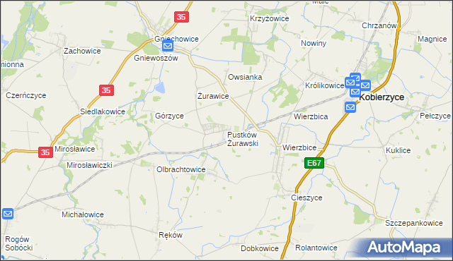 mapa Pustków Żurawski, Pustków Żurawski na mapie Targeo
