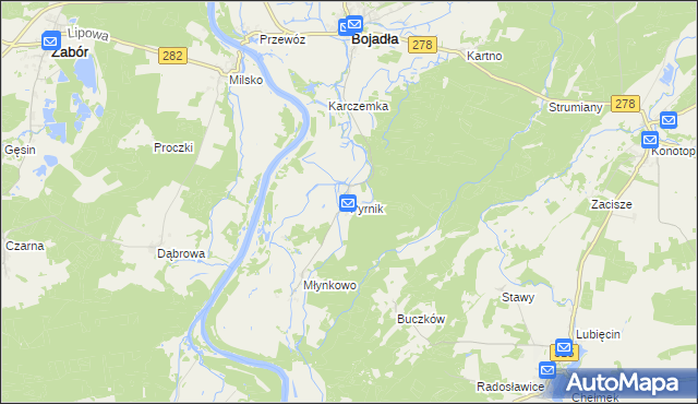 mapa Pyrnik, Pyrnik na mapie Targeo