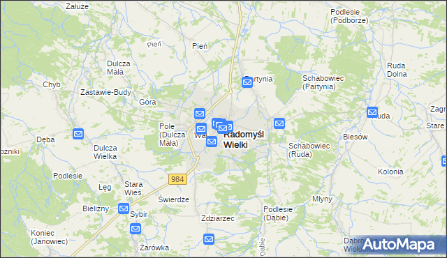 mapa Radomyśl Wielki, Radomyśl Wielki na mapie Targeo