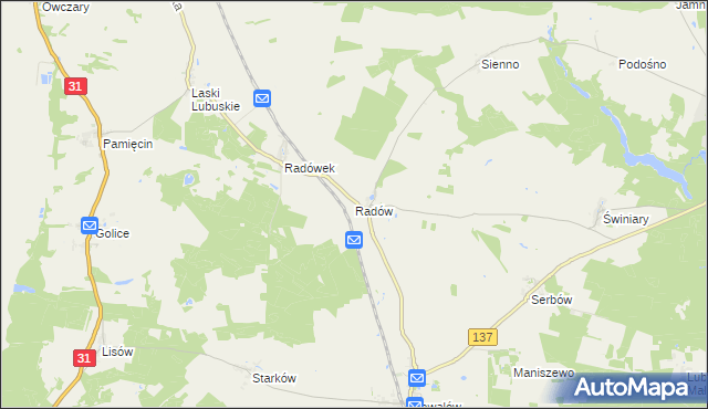 mapa Radów, Radów na mapie Targeo