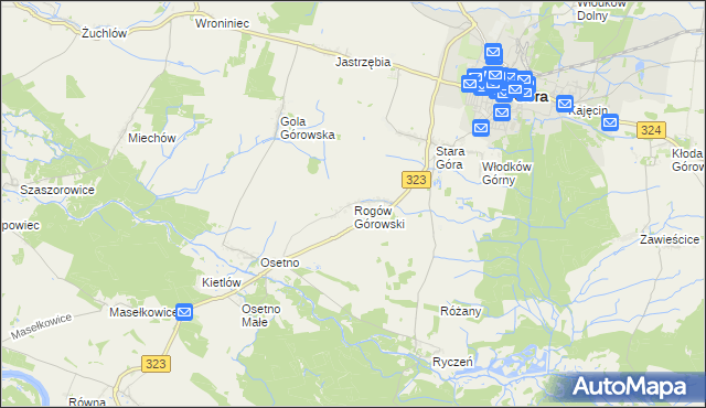 mapa Rogów Górowski, Rogów Górowski na mapie Targeo