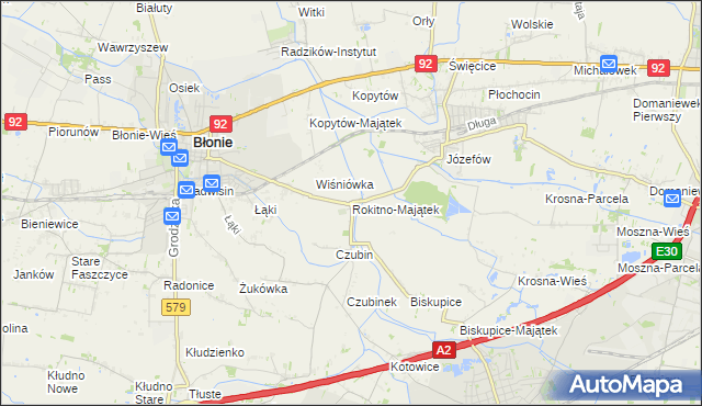 mapa Rokitno-Majątek, Rokitno-Majątek na mapie Targeo