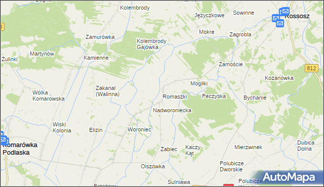 mapa Romaszki, Romaszki na mapie Targeo