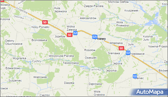 mapa Rosołów, Rosołów na mapie Targeo