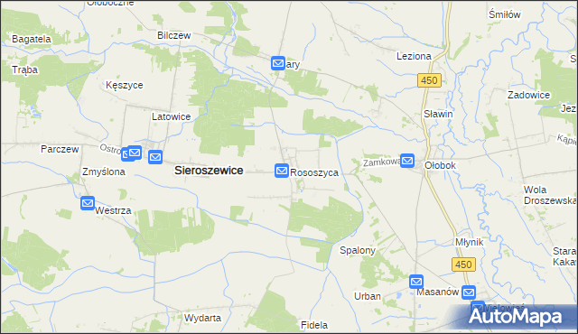 mapa Rososzyca, Rososzyca na mapie Targeo