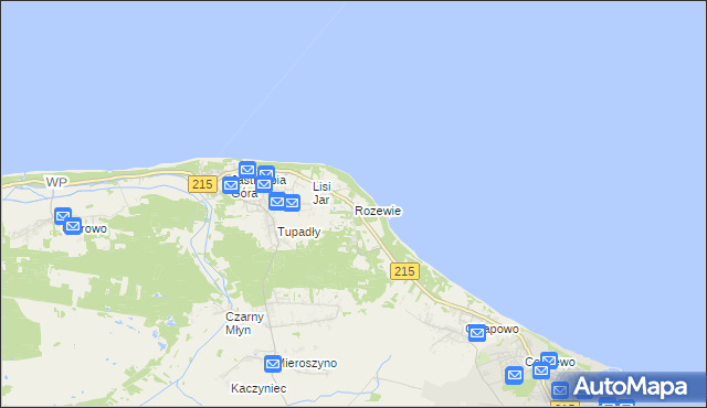 mapa Rozewie, Rozewie na mapie Targeo