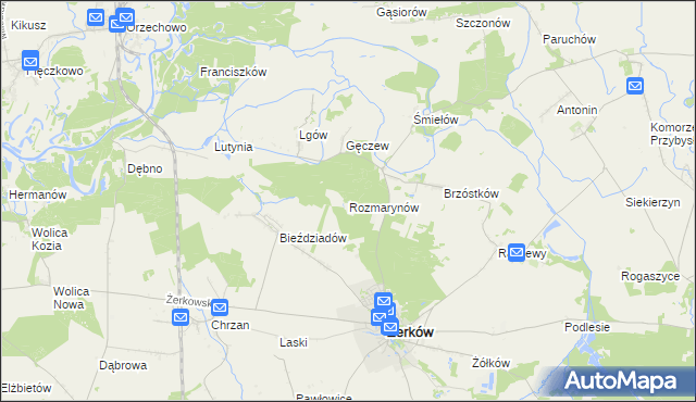mapa Rozmarynów, Rozmarynów na mapie Targeo