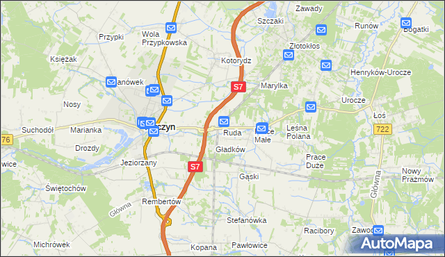 mapa Ruda gmina Tarczyn, Ruda gmina Tarczyn na mapie Targeo