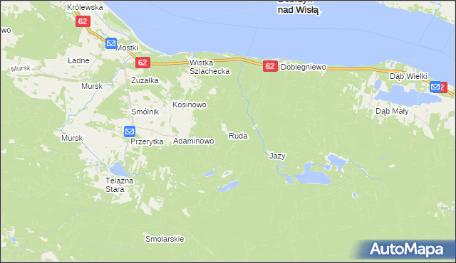 mapa Ruda gmina Włocławek, Ruda gmina Włocławek na mapie Targeo