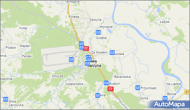 mapa Ruda Łańcucka, Ruda Łańcucka na mapie Targeo