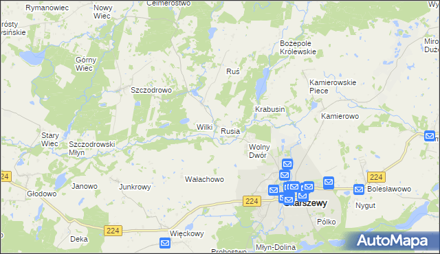 mapa Rusia, Rusia na mapie Targeo