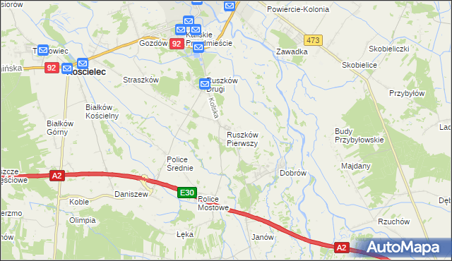 mapa Ruszków Pierwszy, Ruszków Pierwszy na mapie Targeo