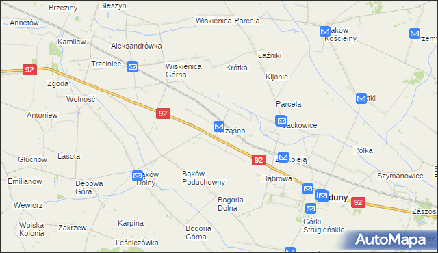 mapa Rząśno, Rząśno na mapie Targeo