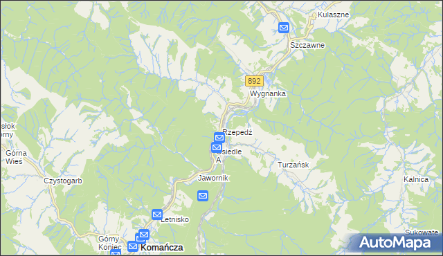 mapa Rzepedź, Rzepedź na mapie Targeo