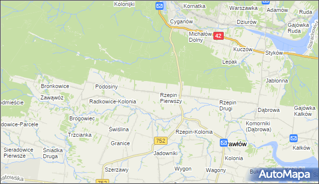 mapa Rzepin Pierwszy, Rzepin Pierwszy na mapie Targeo