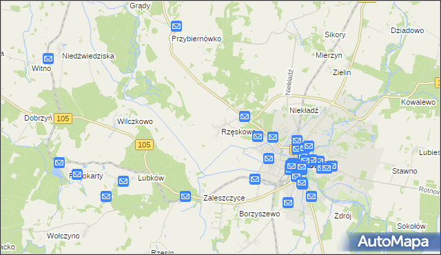 mapa Rzęskowo, Rzęskowo na mapie Targeo