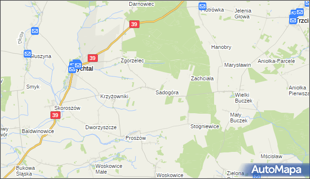 mapa Sadogóra, Sadogóra na mapie Targeo