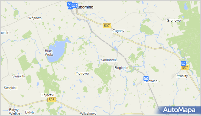mapa Samborek, Samborek na mapie Targeo