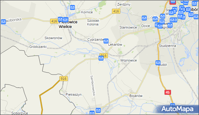 mapa Samborowice gmina Pietrowice Wielkie, Samborowice gmina Pietrowice Wielkie na mapie Targeo