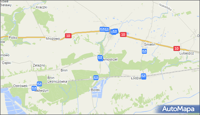 mapa Samostrzel gmina Sadki, Samostrzel gmina Sadki na mapie Targeo