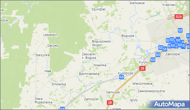 mapa Ściebielec, Ściebielec na mapie Targeo