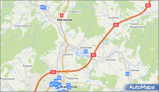 mapa Sędzisław, Sędzisław na mapie Targeo