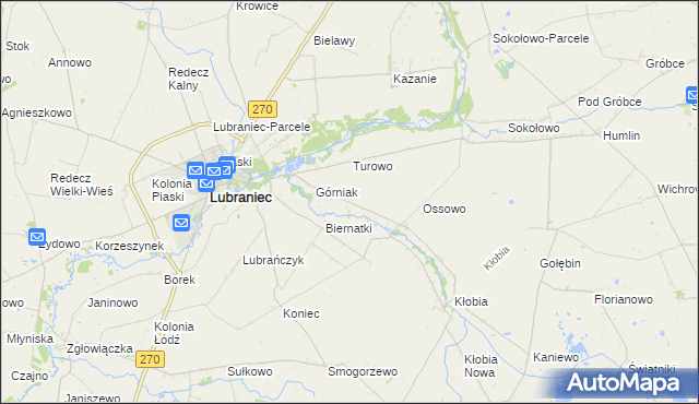 mapa Siarczyce, Siarczyce na mapie Targeo