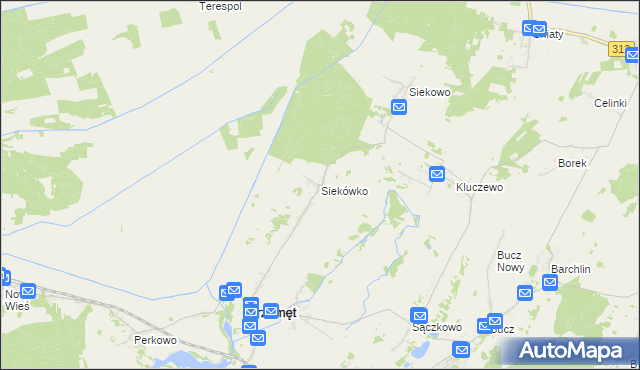 mapa Siekówko, Siekówko na mapie Targeo