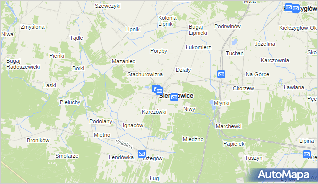 mapa Siemkowice, Siemkowice na mapie Targeo