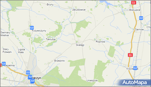 mapa Skałągi, Skałągi na mapie Targeo