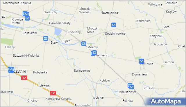 mapa Skalmierz, Skalmierz na mapie Targeo