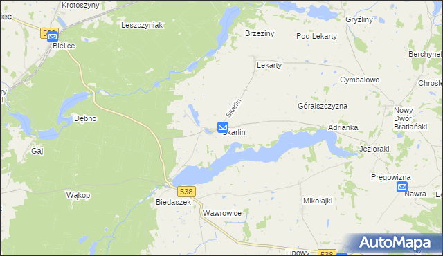 mapa Skarlin, Skarlin na mapie Targeo