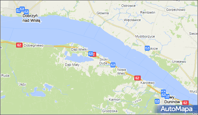 mapa Skoki Duże, Skoki Duże na mapie Targeo