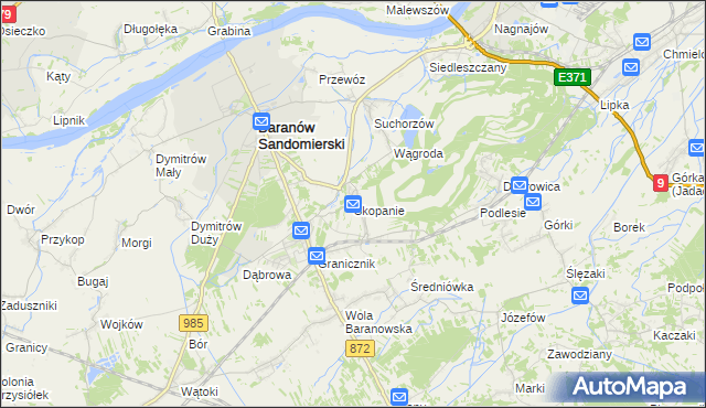 mapa Skopanie, Skopanie na mapie Targeo