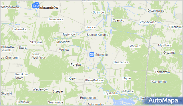 mapa Skórkowice, Skórkowice na mapie Targeo