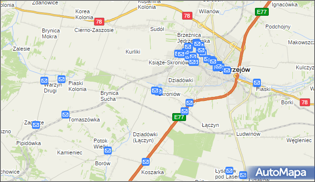 mapa Skroniów, Skroniów na mapie Targeo