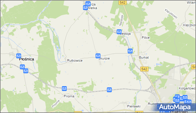 mapa Skurpie, Skurpie na mapie Targeo