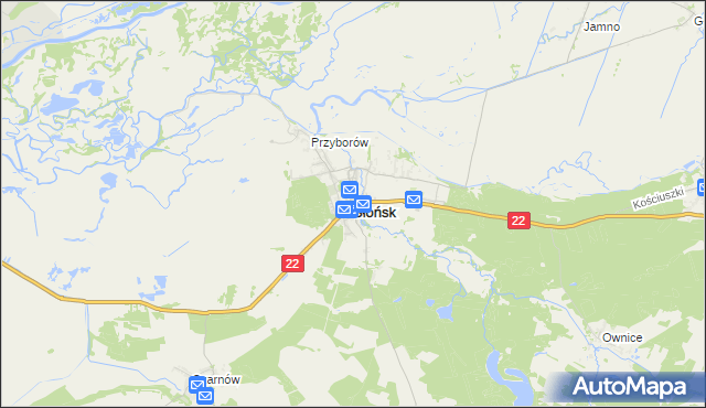 mapa Słońsk, Słońsk na mapie Targeo