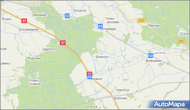 mapa Słowinko, Słowinko na mapie Targeo