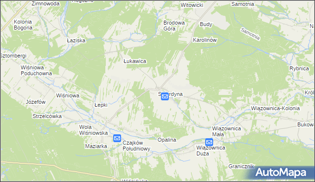 mapa Smerdyna, Smerdyna na mapie Targeo
