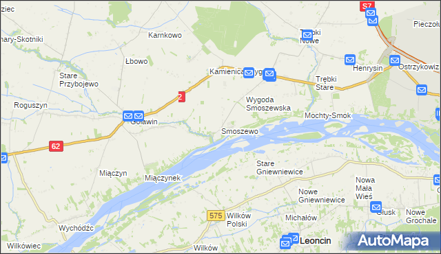 mapa Smoszewo, Smoszewo na mapie Targeo