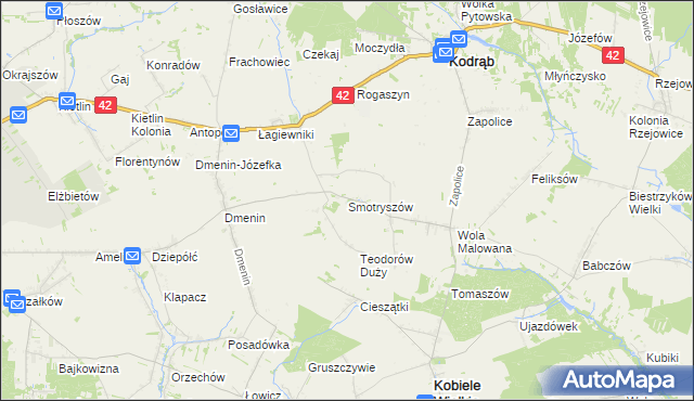 mapa Smotryszów, Smotryszów na mapie Targeo