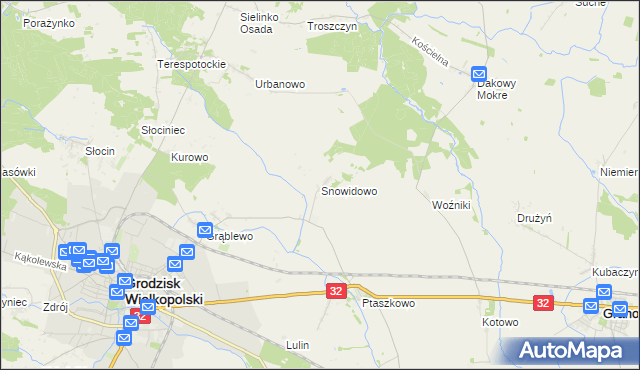 mapa Snowidowo, Snowidowo na mapie Targeo
